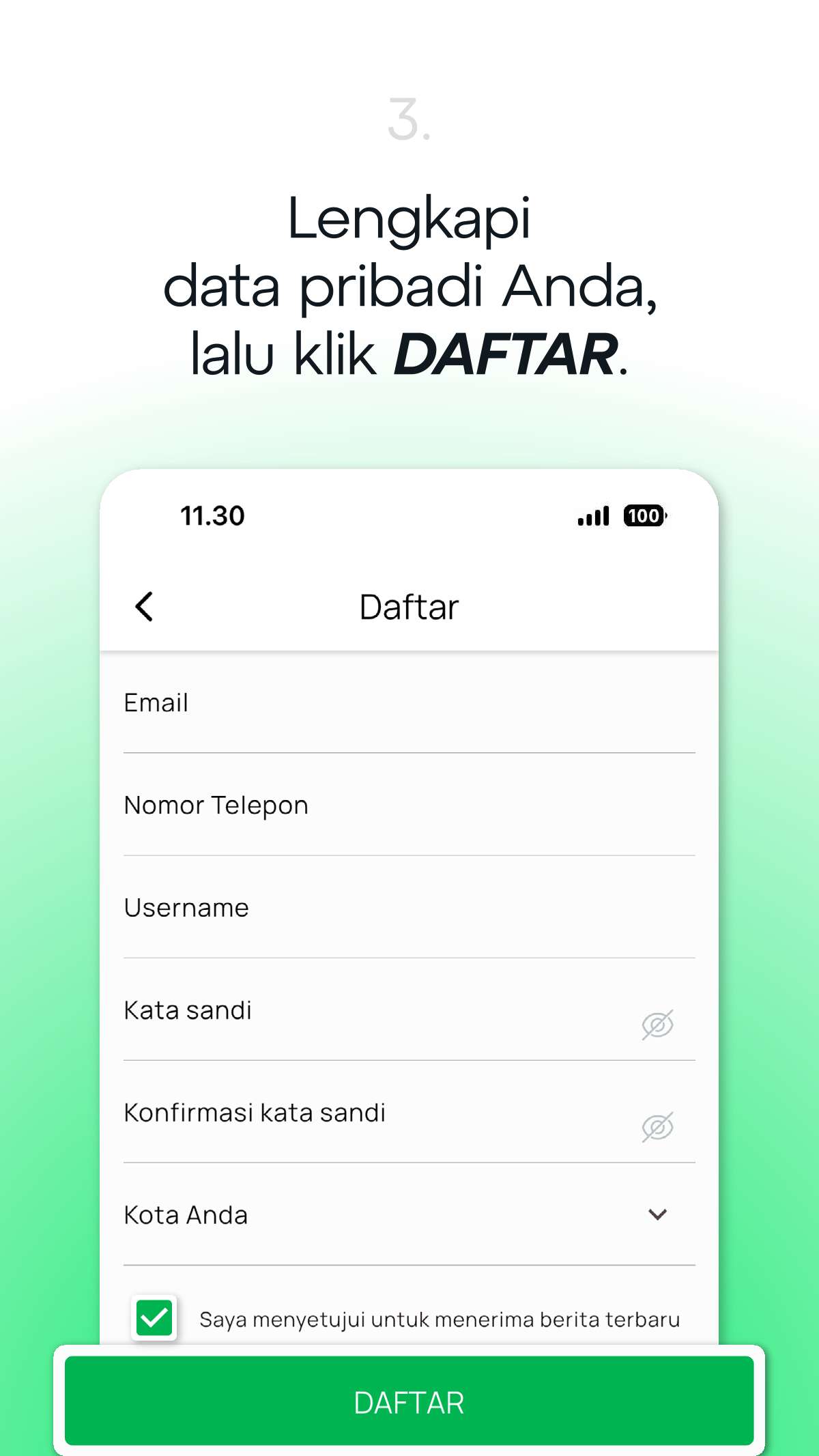 tap "Buat Signal"
